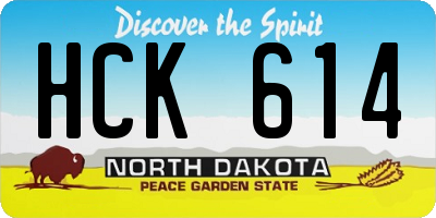 ND license plate HCK614