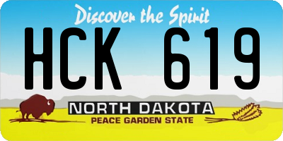 ND license plate HCK619