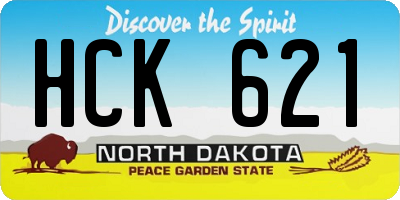 ND license plate HCK621