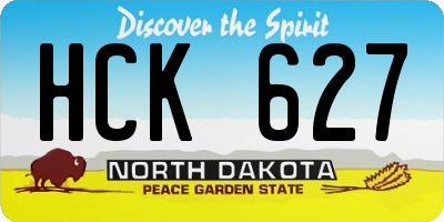 ND license plate HCK627