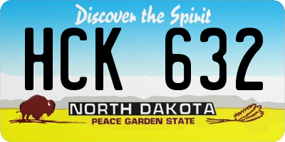 ND license plate HCK632