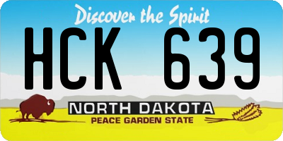 ND license plate HCK639