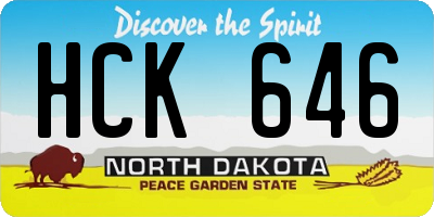 ND license plate HCK646