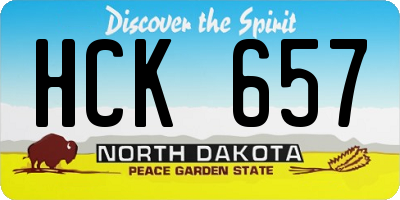 ND license plate HCK657