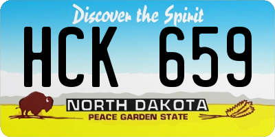 ND license plate HCK659