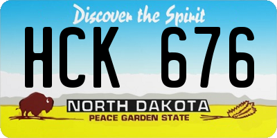 ND license plate HCK676