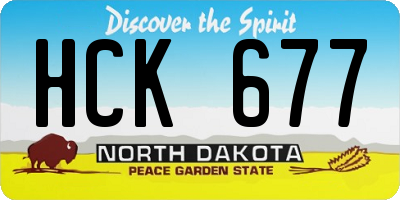 ND license plate HCK677