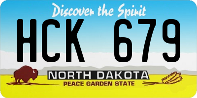 ND license plate HCK679