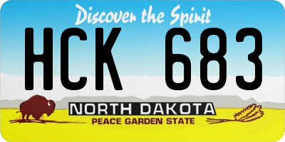 ND license plate HCK683