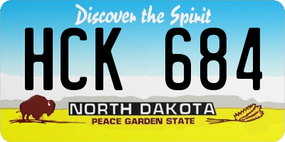 ND license plate HCK684