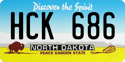 ND license plate HCK686