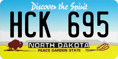 ND license plate HCK695