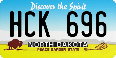 ND license plate HCK696