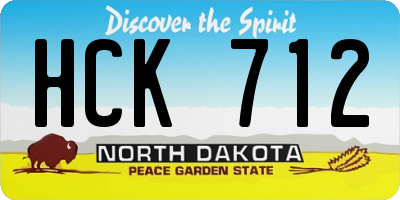 ND license plate HCK712