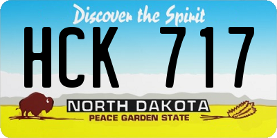 ND license plate HCK717