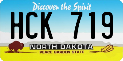 ND license plate HCK719