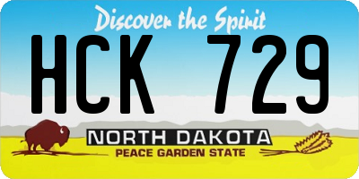 ND license plate HCK729