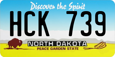 ND license plate HCK739