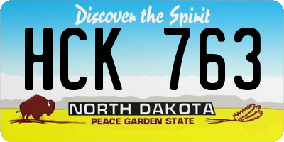 ND license plate HCK763