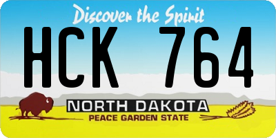 ND license plate HCK764