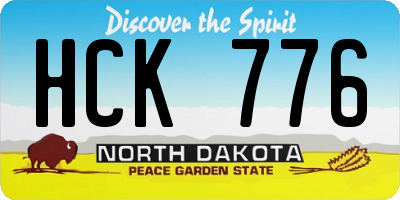 ND license plate HCK776