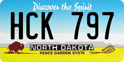 ND license plate HCK797