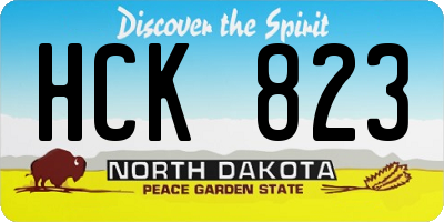 ND license plate HCK823