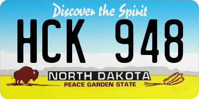 ND license plate HCK948