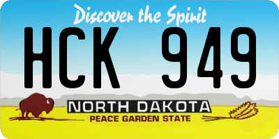 ND license plate HCK949