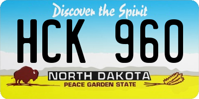 ND license plate HCK960