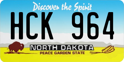 ND license plate HCK964
