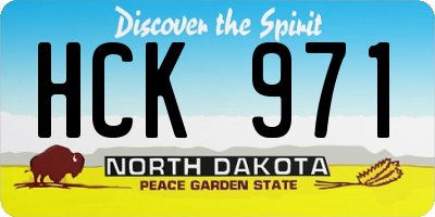 ND license plate HCK971