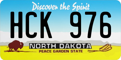 ND license plate HCK976