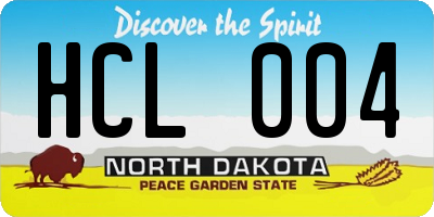 ND license plate HCL004