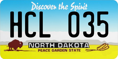 ND license plate HCL035