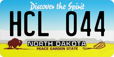 ND license plate HCL044