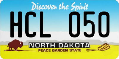 ND license plate HCL050