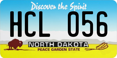 ND license plate HCL056