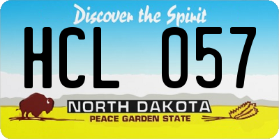 ND license plate HCL057