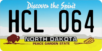 ND license plate HCL064