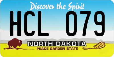 ND license plate HCL079