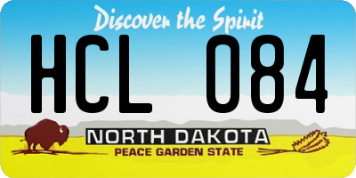 ND license plate HCL084