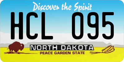 ND license plate HCL095