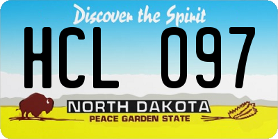 ND license plate HCL097