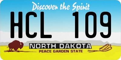 ND license plate HCL109