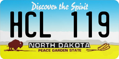 ND license plate HCL119