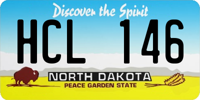 ND license plate HCL146