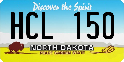 ND license plate HCL150