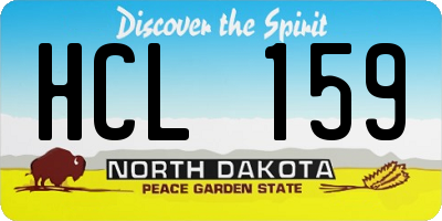 ND license plate HCL159