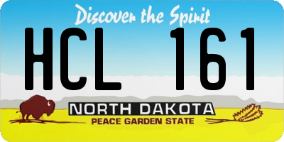 ND license plate HCL161